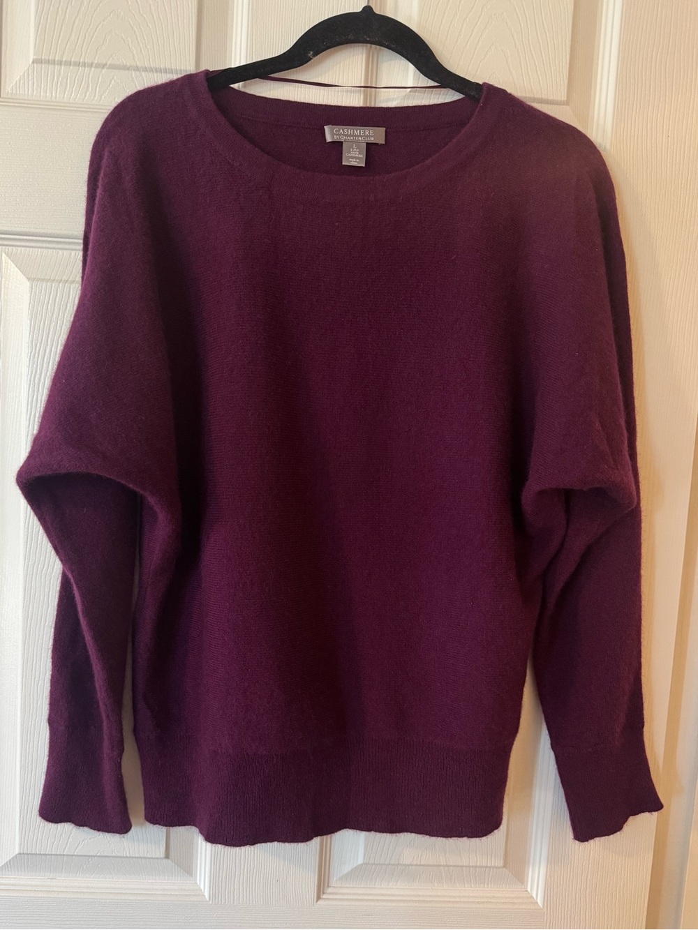 Charter Club Women's Crewneck Sweater in Plum